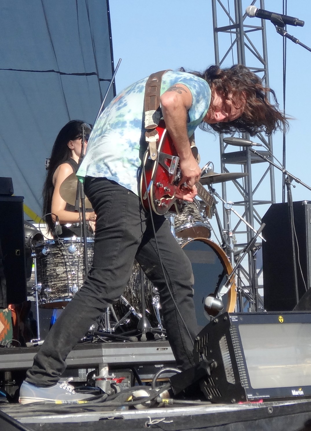 The obligatory rock and roll hair shot.