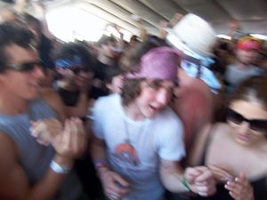 A member of MGMT ran by me during their set back at Coachella 2008.