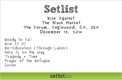 Rise Against | Setlist | KROQ Almost Acoustic Christmas